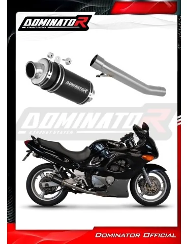 Silencieux slip-on Dominator GP1 Noir pour Suzuki GSXF 600 (1998-2006)