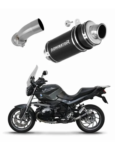 Silencieux slip-on Dominator GP1 Noir pour BMW R1200R (2010-2014)
