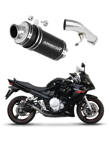 Silencieux slip-on Dominator GP1 Noir pour Suzuki GSXF 650 (2007-2016)