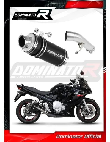 Silencieux slip-on Dominator GP1 Noir pour Suzuki GSXF 650 (2007-2016)