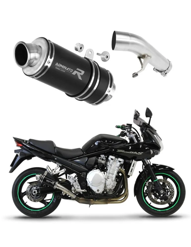 Silencieux slip-on Dominator GP1 Noir pour Suzuki GSF 650 Bandit N / S (2007-2016)