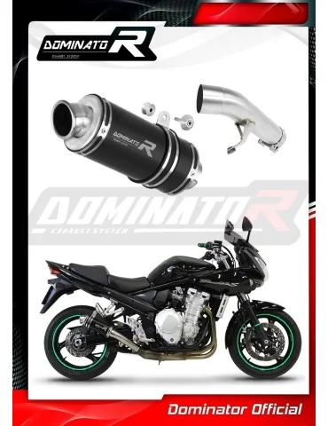 Silencieux slip-on Dominator GP1 Noir pour Suzuki GSF 650 Bandit N / S (2007-2016)