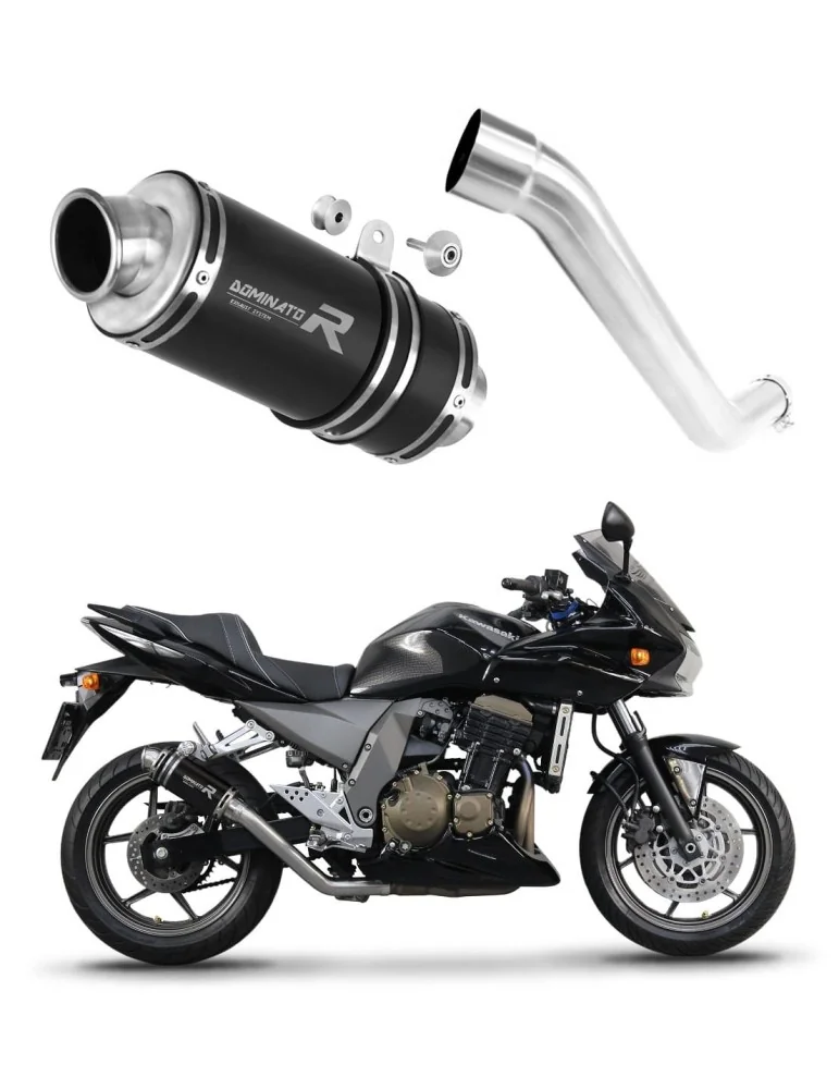 Silencieux slip-on Dominator GP1 Noir pour Kawasaki Z750 (2004-2006)
