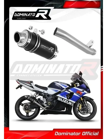 Silencieux slip-on Dominator GP1 Noir pour Suzuki GSXR 1000 K1 - K4 (2001-2004)