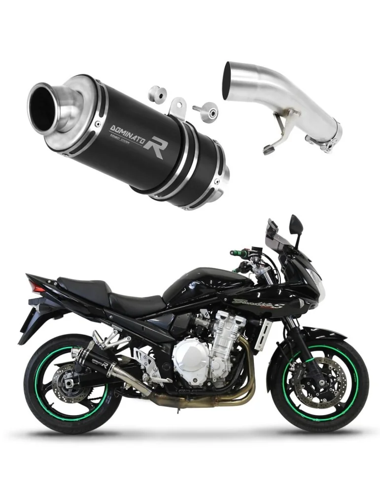 Silencieux slip-on Dominator GP1 Noir pour Suzuki GSF 1250 N / S Bandit (2007-2016)