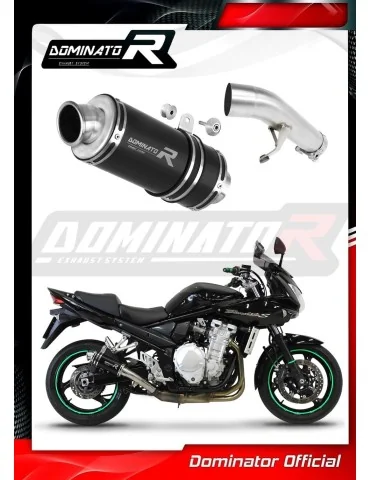 Silencieux slip-on Dominator GP1 Noir pour Suzuki GSF 1250 N / S Bandit (2007-2016)