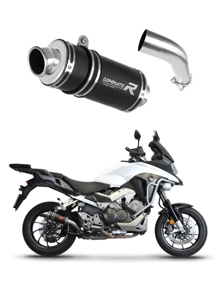 Silencieux slip-on Dominator GP1 Noir pour Honda VFR 800 X Crossrunner (2015-2021)