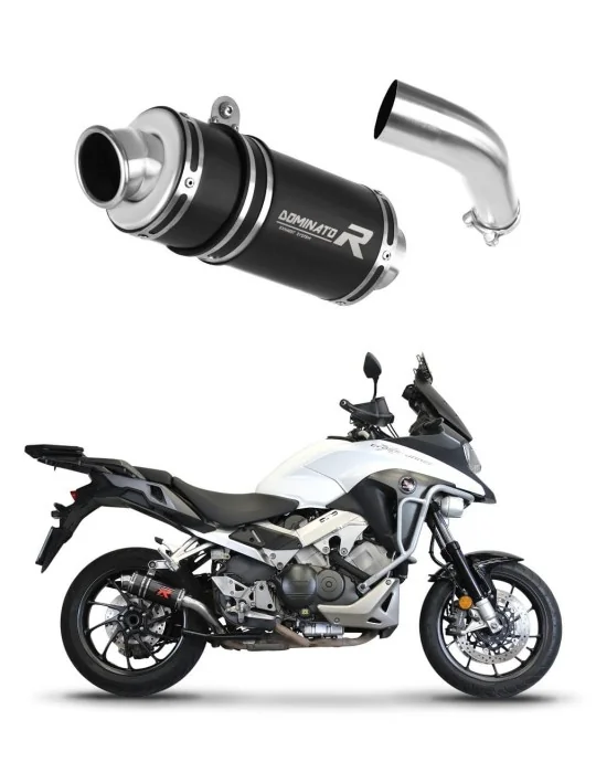Silencieux slip-on Dominator GP1 Noir pour Honda VFR 800 X Crossrunner (2015-2021)