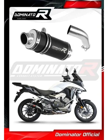 Silencieux slip-on Dominator GP1 Noir pour Honda VFR 800 X Crossrunner (2015-2021)