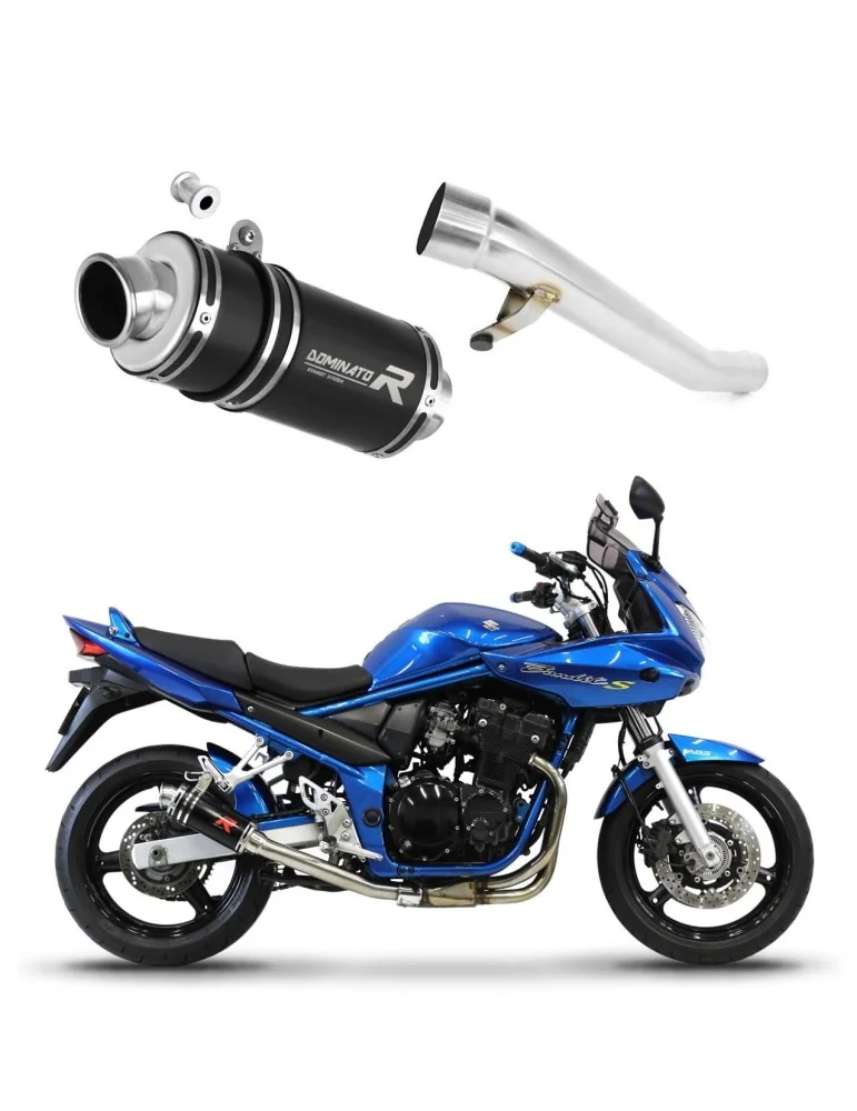 Silencieux slip-on Dominator GP1 Noir pour Suzuki GSF 650 Bandit N / S (2005-2006)