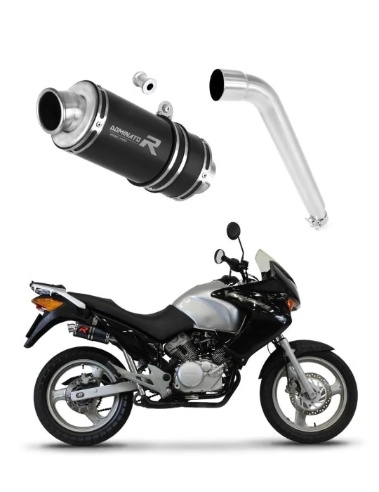 Silencieux slip-on Dominator GP1 Noir pour Honda XL 125 V Varadero (2001-2006)