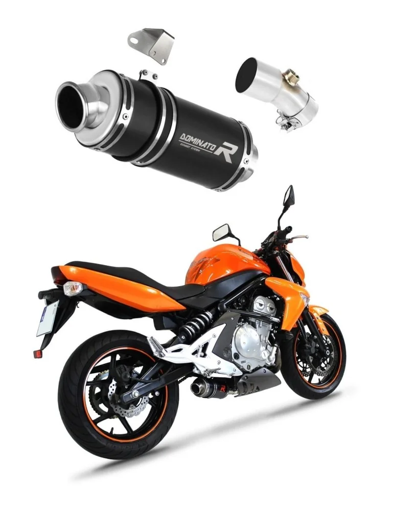 Silencieux slip-on Dominator GP1 Noir pour Kawasaki ER - 6 N / F 650 (2009-2011)