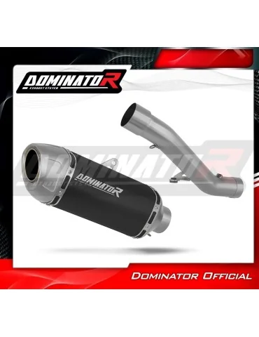 Silencieux slip-on Dominator S6 Noir Shorty pour Honda CBR 600 F4i (2001-2006)