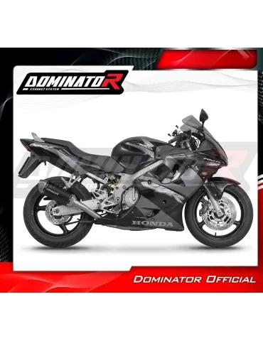 Silencieux slip-on Dominator S6 Noir Shorty pour Honda CBR 600 F4i (2001-2006)