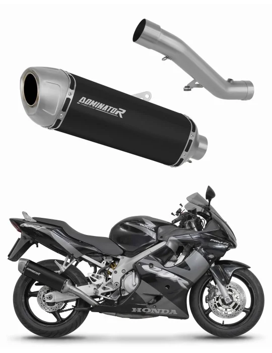Silencieux slip-on Dominator S6 Noir pour Honda CBR 600 F4i (2001-2006)