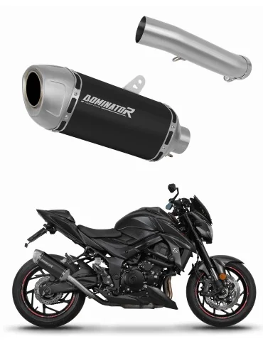 Silencieux slip-on Dominator S6 Noir pour Suzuki GSX-S 750 (2017-2020)