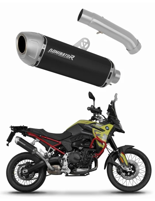 Silencieux slip-on Dominator S6 Noir pour BMW F900 GS (2024-2026)