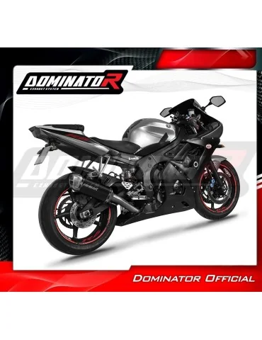 Silencieux slip-on Dominator S6 Noir Shorty pour Yamaha YZF R6 (2003-2005)