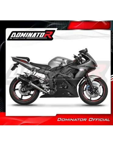 Silencieux slip-on Dominator S6 Noir Shorty pour Yamaha YZF R6 (2003-2005)