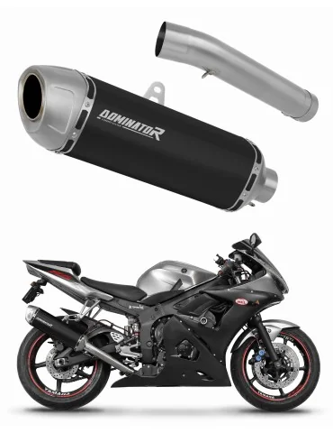 Silencieux slip-on Dominator S6 Noir pour Yamaha YZF R6 (2003-2005)