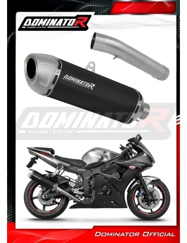 Silencieux slip-on Dominator S6 Noir pour Yamaha YZF R6 (2003-2005)