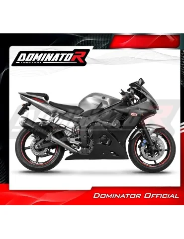 Silencieux slip-on Dominator S6 Noir pour Yamaha YZF R6 (2003-2005)
