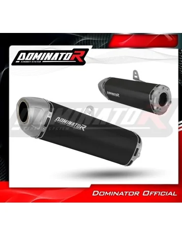 Silencieux bolt-on Dominator S6 Noir pour Suzuki GSXR 600 K1-K5 (2001-2005)