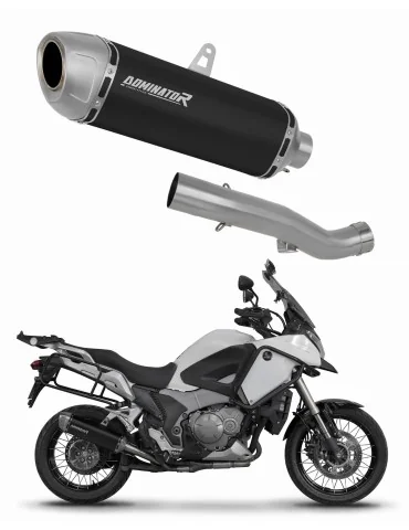 Silencieux slip-on Dominator S6 Noir pour Honda VFR 1200X Crosstourer (2012-2020)
