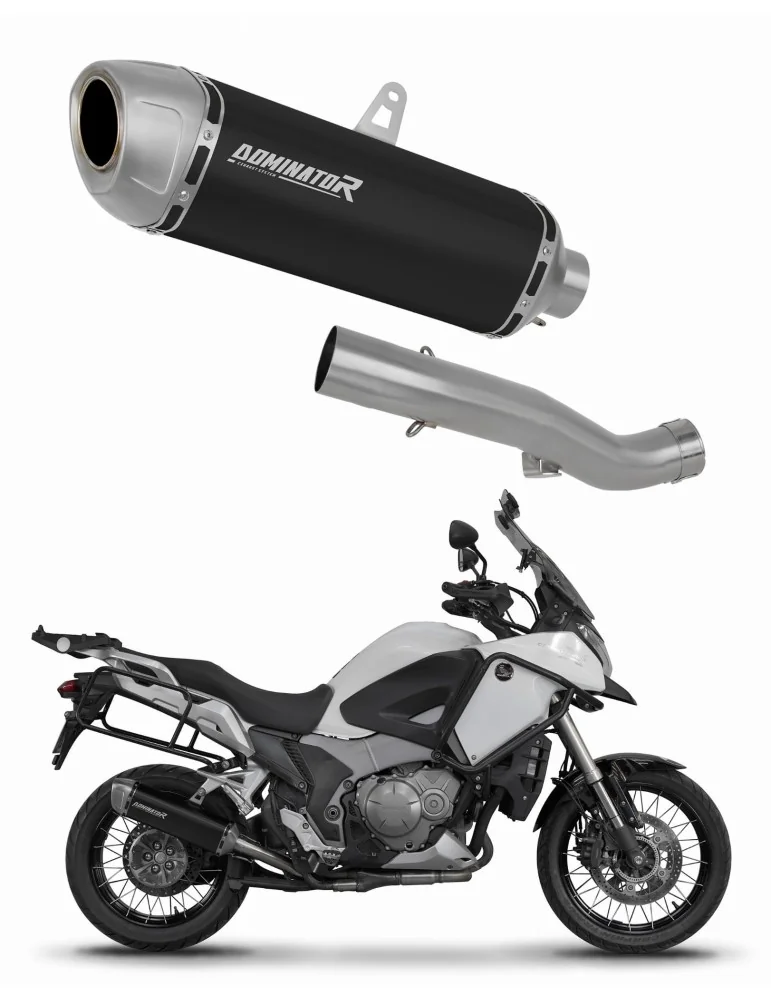 Silencieux slip-on Dominator S6 Noir pour Honda VFR 1200X Crosstourer (2012-2020)