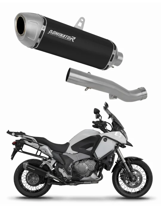 Silencieux slip-on Dominator S6 Noir pour Honda VFR 1200X Crosstourer (2012-2020)
