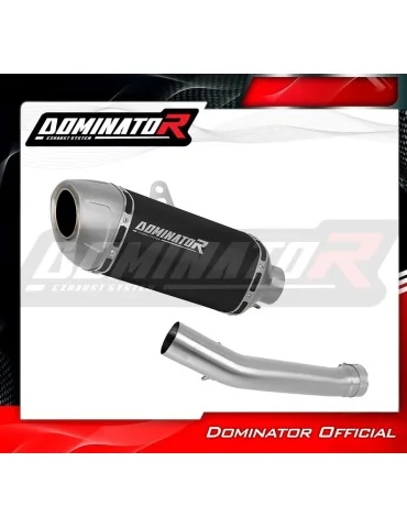Silencieux slip-on Dominator S6 Noir Shorty pour Yamaha YZF R1 1000 RN04 (2000-2001)