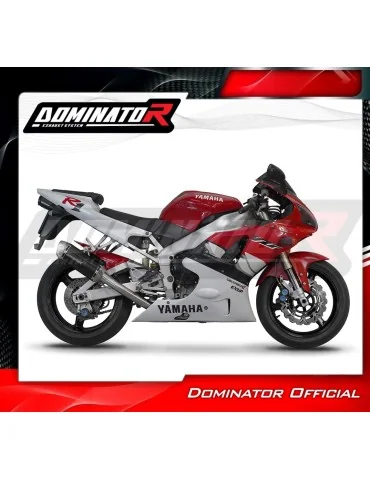 Silencieux slip-on Dominator S6 Noir Shorty pour Yamaha YZF R1 1000 RN04 (2000-2001)