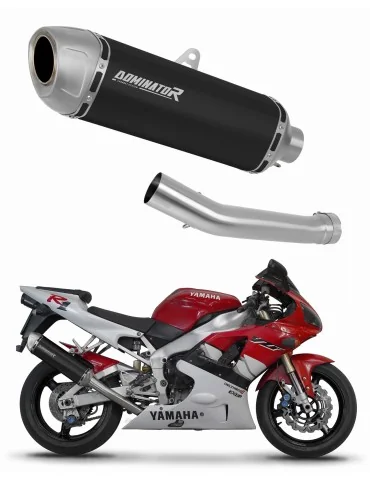 Silencieux slip-on Dominator S6 Noir pour Yamaha YZF R1 1000 RN04 (2000-2001)