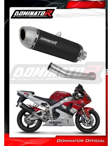Silencieux slip-on Dominator S6 Noir pour Yamaha YZF R1 1000 RN04 (2000-2001)