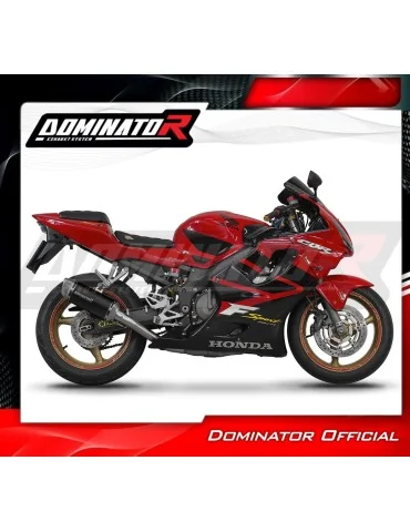 Silencieux slip-on Dominator S6 Noir Shorty pour Honda CBR 600 F4i Sport (2001-2006)