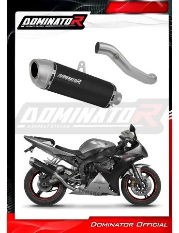 Silencieux slip-on Dominator S6 Noir pour Yamaha YZF R1 1000 RN09 (2002-2003)