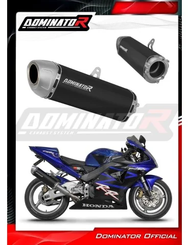 Silencieux bolt-on Dominator S6 Noir pour Honda CBR 954 (2002-2003)