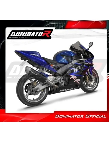 Silencieux bolt-on Dominator S6 Noir pour Honda CBR 954 (2002-2003)
