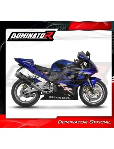 Silencieux bolt-on Dominator S6 Noir pour Honda CBR 954 (2002-2003)