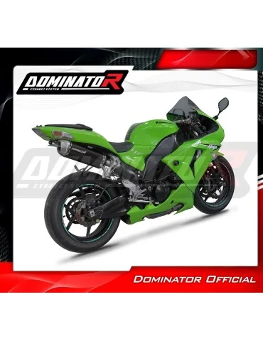 Silencieux slip-on Dominator S6 Noir pour Kawasaki ZX10R (2006-2007) - réf. KA090DS6BL