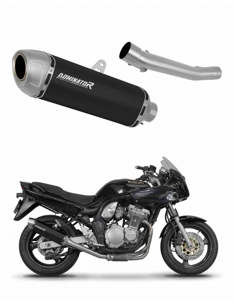 Silencieux slip-on Dominator S6 Noir pour Suzuki GSF Bandit N / S 600 (1995-1999)
