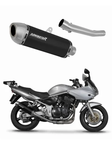 Silencieux slip-on Dominator S6 Noir pour Suzuki GSF Bandit 1200 (2001-2005)