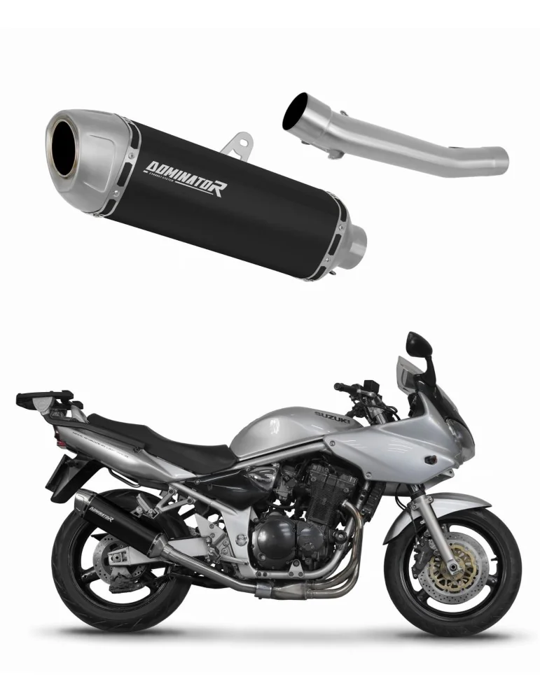 Silencieux slip-on Dominator S6 Noir pour Suzuki GSF Bandit 1200 (2001-2005)