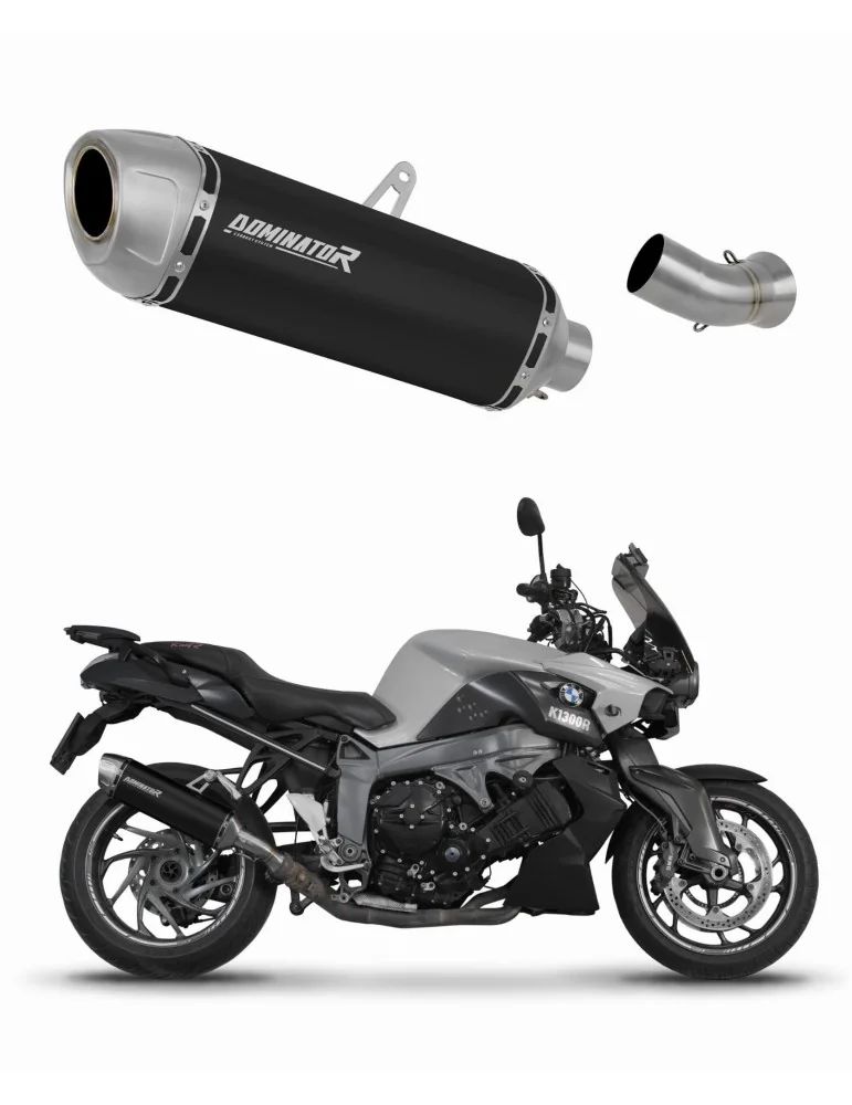 Silencieux slip-on Dominator S6 Noir pour BMW K1300R (2007-2015)