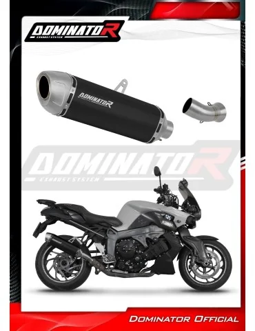 Silencieux slip-on Dominator S6 Noir pour BMW K1300R (2007-2015)