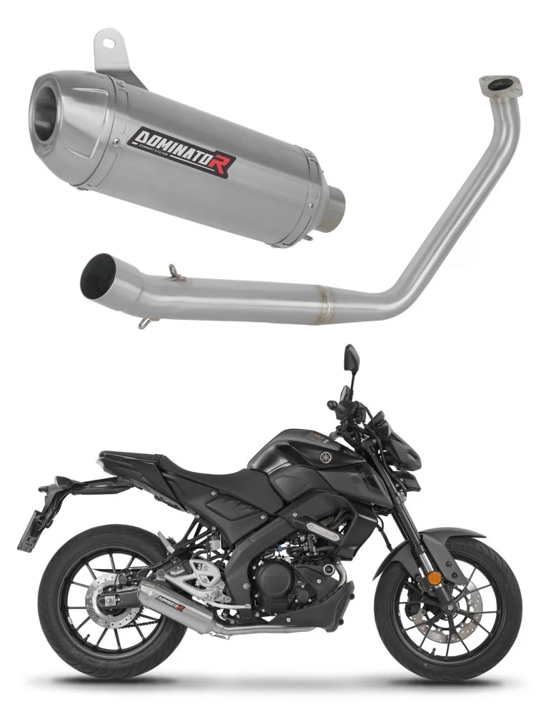 Ligne d'échappement complète inox Dominator S3 pour Yamaha MT 125 (2020)