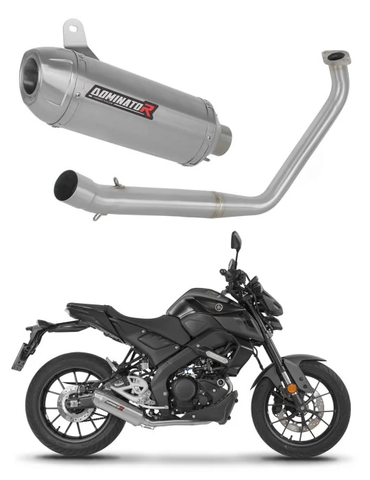 Ligne d'échappement complète inox Dominator S3 pour Yamaha MT 125 (2020)