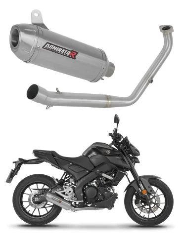 Ligne d'échappement complète inox Dominator S3 pour Yamaha MT 125 (2021-2024)