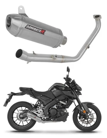 Ligne d'échappement complète inox Dominator S3 pour Yamaha MT 125 Euro 5+ (2024-2026)
