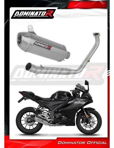 Ligne d'échappement complète inox Dominator S3 pour Yamaha YZF R125 Euro 5 (2021-2024)